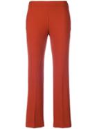 Incotex Cropped Straight Leg Trousers - Yellow & Orange