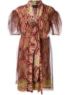 Simone Rocha Floral Print Tulle Dress, Women's, Size: 8, Red, Silk/nylon