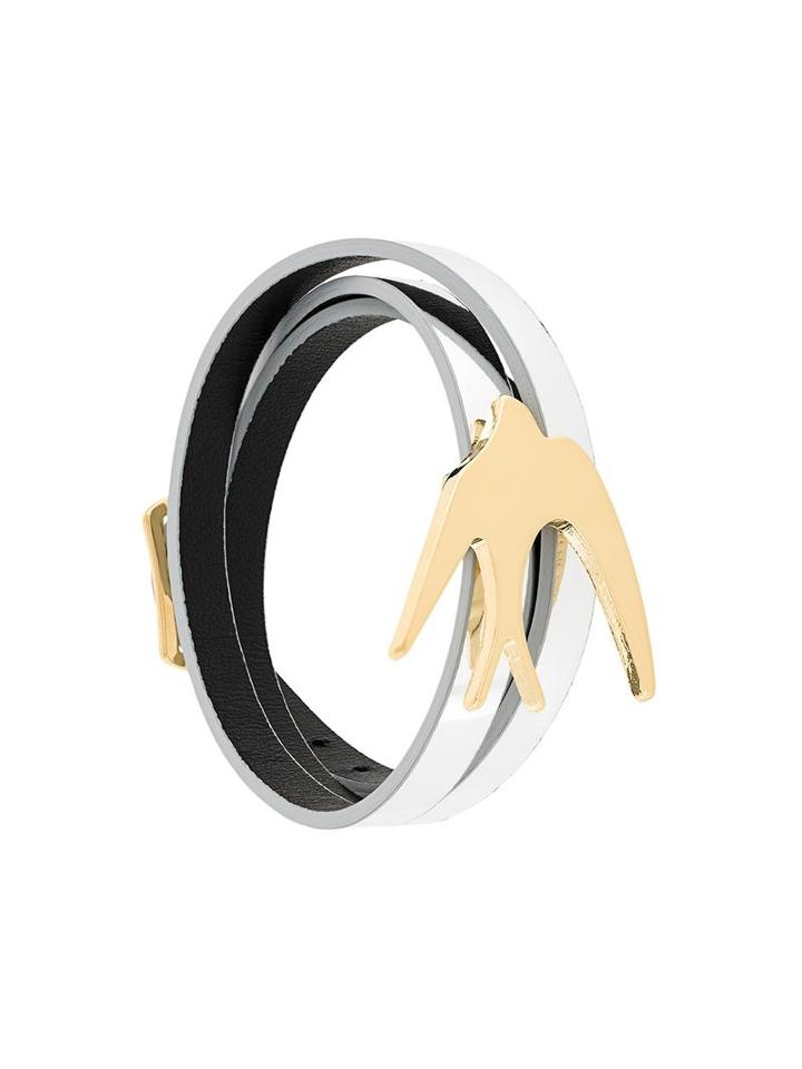 Mcq Alexander Mcqueen Bird Wrap Bracelet, Women's, Metallic