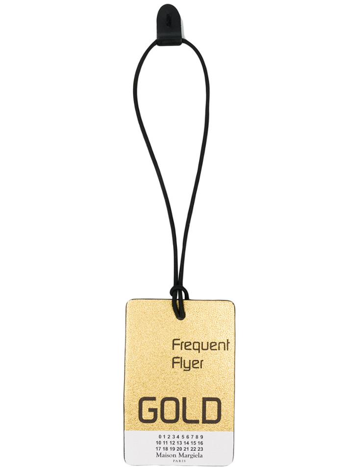 Maison Margiela Gold Frequent Flyer Printed Luggage Tag - Metallic