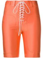 Unravel Project Tie-front Shorts - Orange