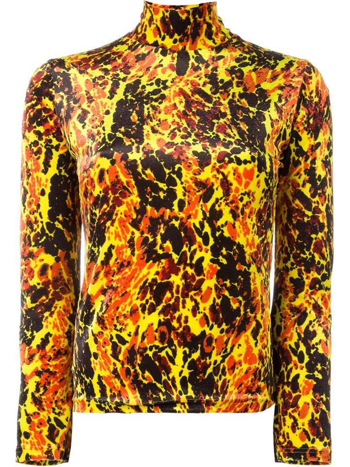 Jean Paul Gaultier Vintage Velvet Print Top
