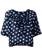 Boutique Moschino Dots Print Shift Blouse - Black