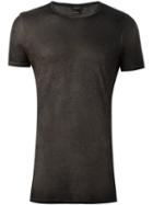 Avant Toi Crew Neck T-shirt, Men's, Size: Large, Brown, Cotton/polyamide/viscose