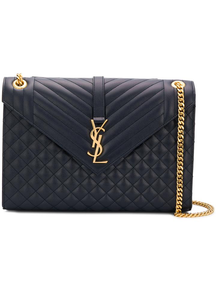 Saint Laurent Medium Envelope Bag - Blue