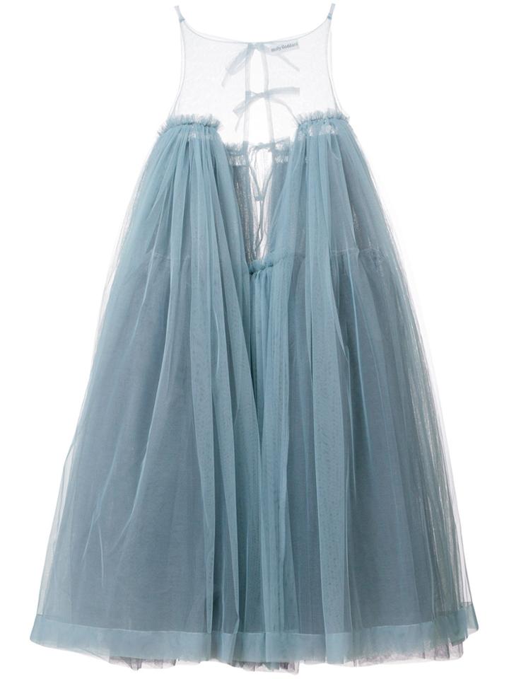 Molly Goddard Flared Tulle Dress - Grey