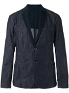 Emporio Armani - Faille-trimmed Denim Blazer - Men - Cotton/polyester - Xxl, Blue, Cotton/polyester