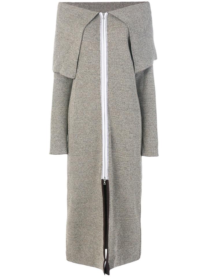 Walk Of Shame Zipped Sweater Dress - Nude & Neutrals