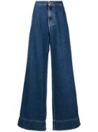 Loewe High Rise Wide-leg Jeans - Blue