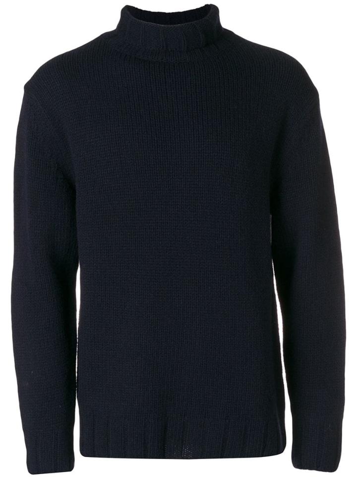 Closed Turtleneck Knit Sweater - Blue