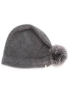 Ca4la Pom-pom Beanie Hat - Grey