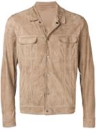 Salvatore Santoro Slim-fit Suede Shirt - Neutrals