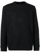 Neil Barrett Embroidered Portrait Sweatshirt - Black