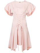 Ulla Johnson Lace Front Ruffle Dress - Pink & Purple