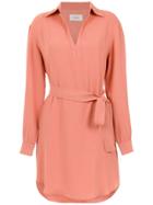 Egrey Long Sleeved Wrap Style Dress - Pink & Purple