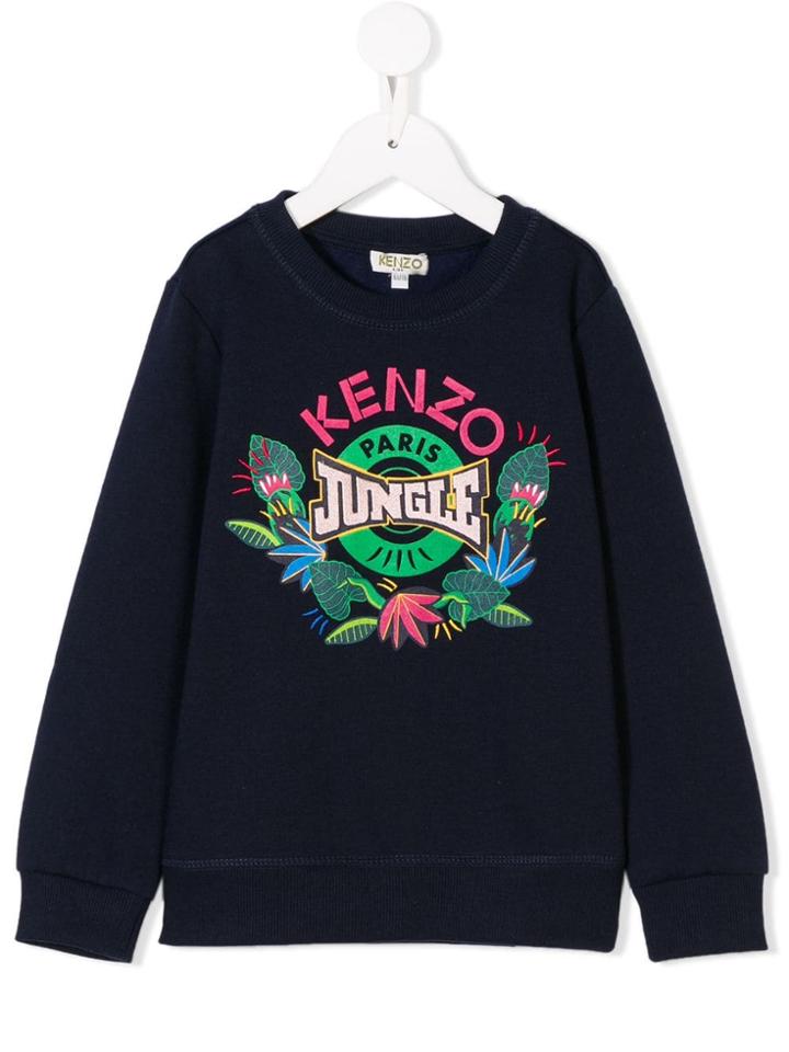 Kenzo Kids Teen Jungle Motif Sweatshirt - Blue