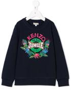 Kenzo Kids Teen Jungle Motif Sweatshirt - Blue
