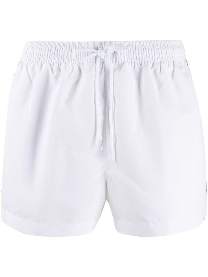 Calvin Klein Side Logo Swim Shorts - White