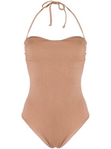 Fisico Ribbed Swimsuit - Neutrals