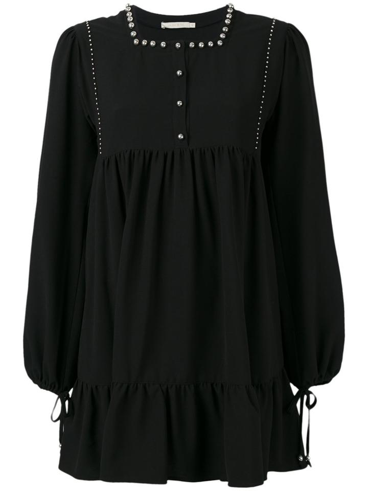 Amen Studded Trim Dress, Women's, Size: 46, Black, Polyester/spandex/elastane