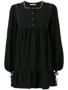 Amen Studded Trim Dress, Women's, Size: 46, Black, Polyester/spandex/elastane