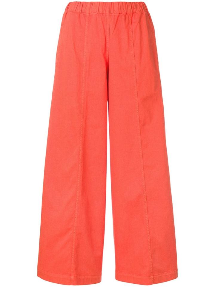 Nude Plain Palazzo Pants - Orange