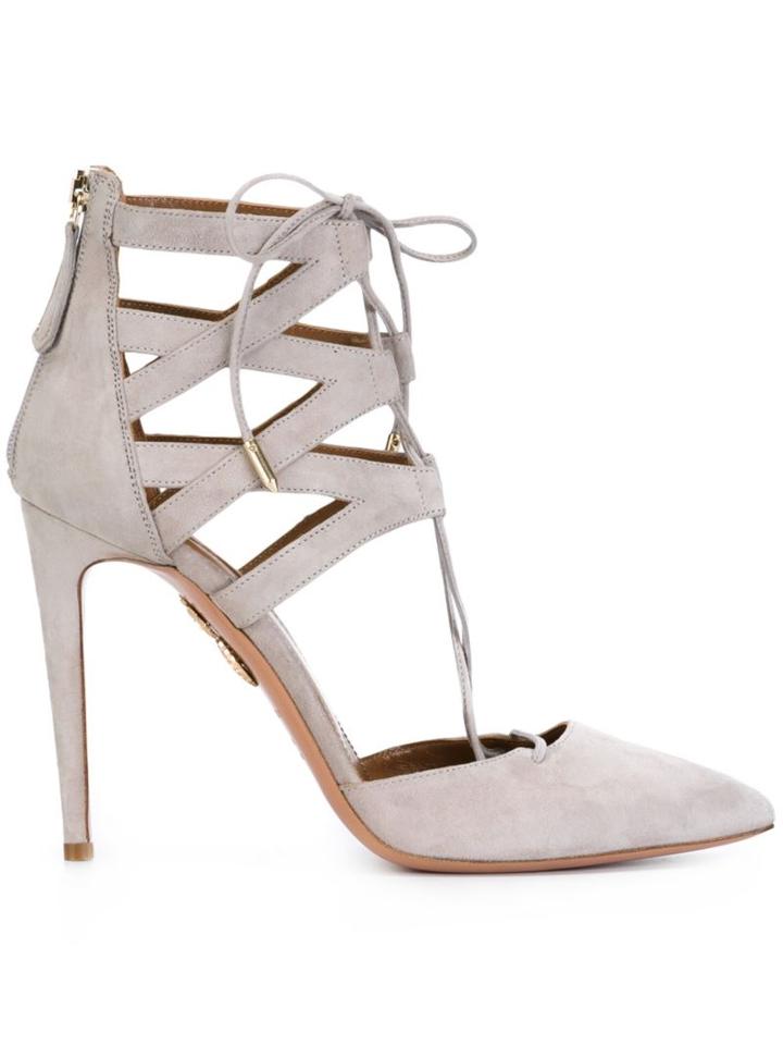 Aquazzura Strapped Lace-up Pumps