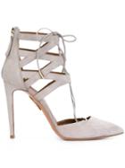 Aquazzura Strapped Lace-up Pumps