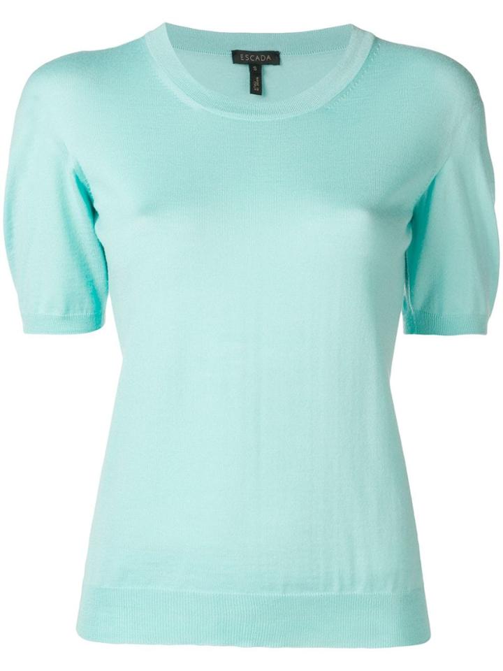 Escada Short Sleeve Jumper - Blue
