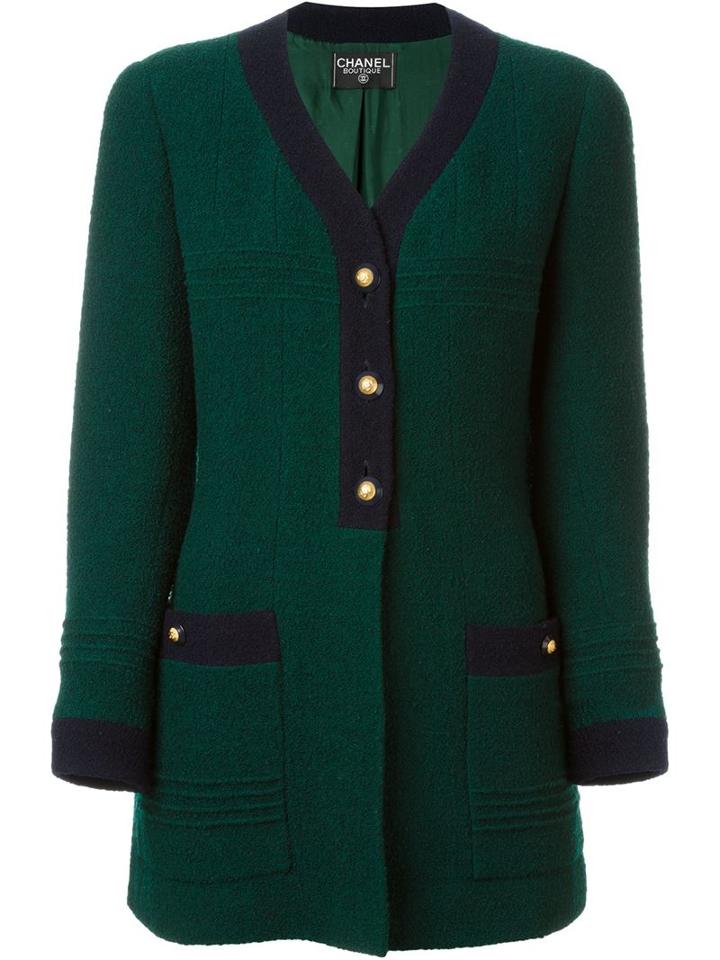 Chanel Vintage V-neck Coat
