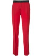 Derek Lam Drake Trouser With Contrast Satin Waistband - Red