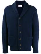 Brunello Cucinelli Ribbed Knit Cardigan - Blue