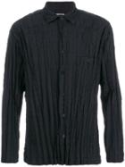 Issey Miyake - Pleated Shirt - Men - Cotton/polyester - 4, Black, Cotton/polyester