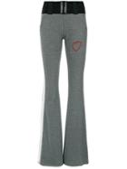 Andrea Bogosian Embroidery Flared Trousers - Grey