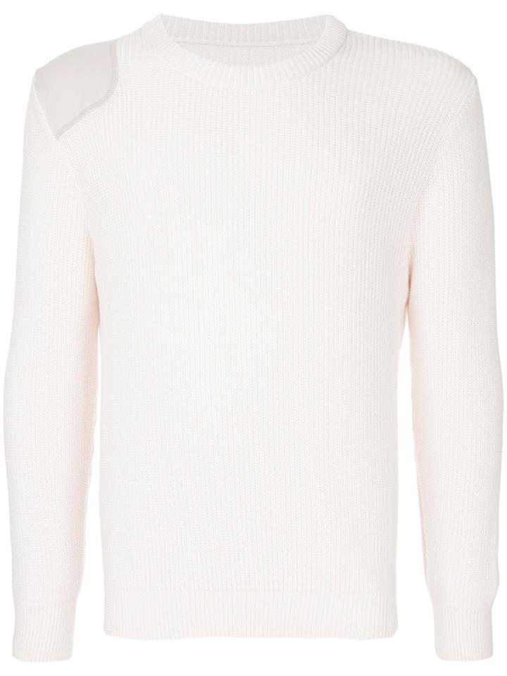 Zambesi Shoulder-patch Knitted Sweater - Pink & Purple