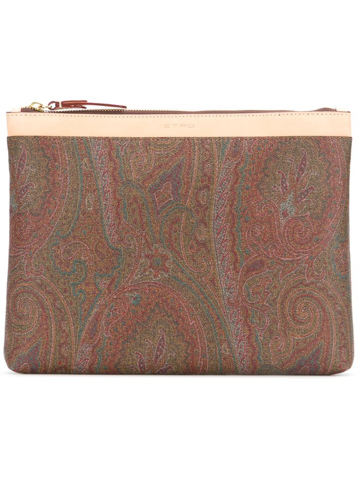 Etro Paisley Print Clutch - Multicolour