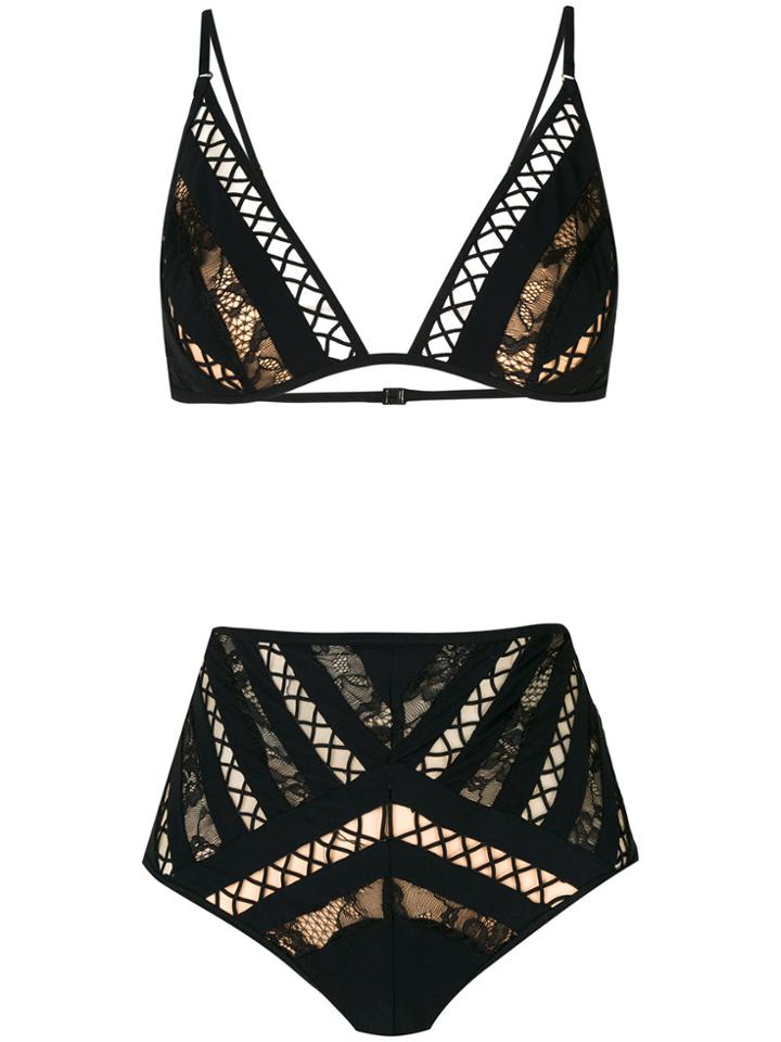 Zimmermann Lace Insert Bikini - Black
