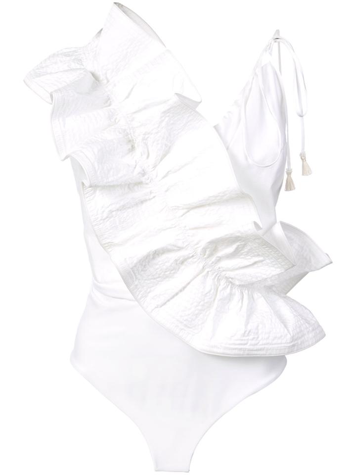 Johanna Ortiz Ruffle Sleeved Bodysuit - White