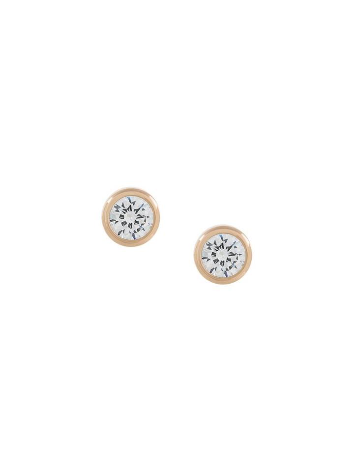 Michael Kors Single Stone Earrings, Women's, Metallic