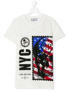 Philipp Plein Junior Nyc Printed T-shirt - White