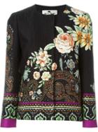 Etro Floral Print Textured Jacket
