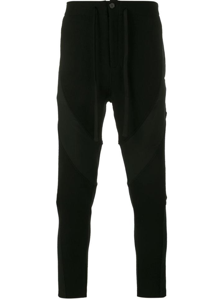 Ann Demeulemeester Panelled Trousers, Men's, Size: Small, Black, Cotton/nylon/wool