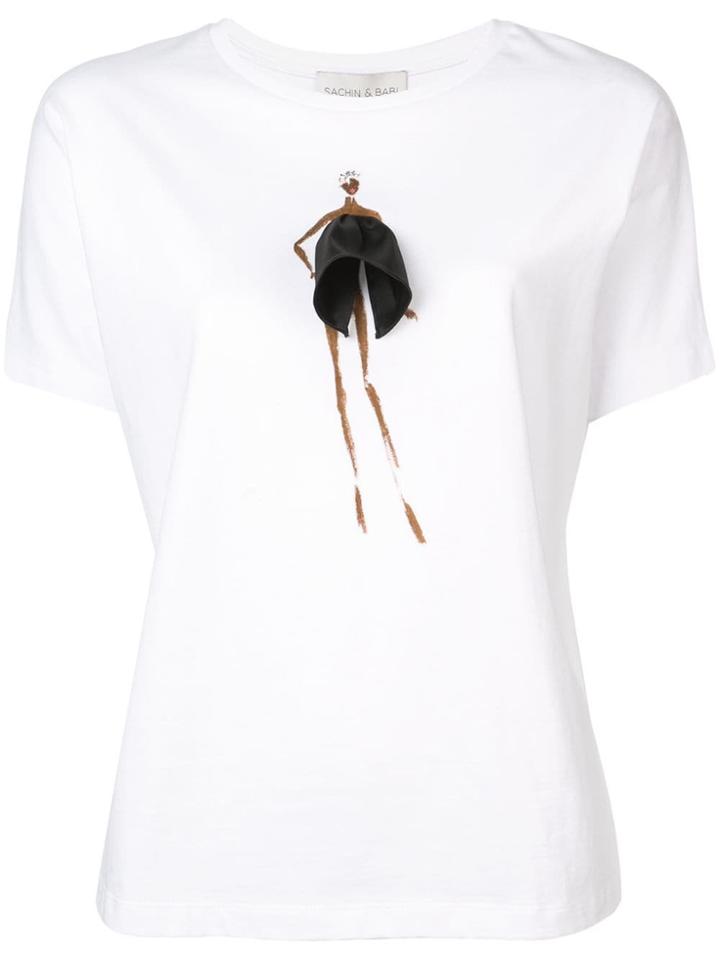 Sachin & Babi Naomi Hand Painted T-shirt - White