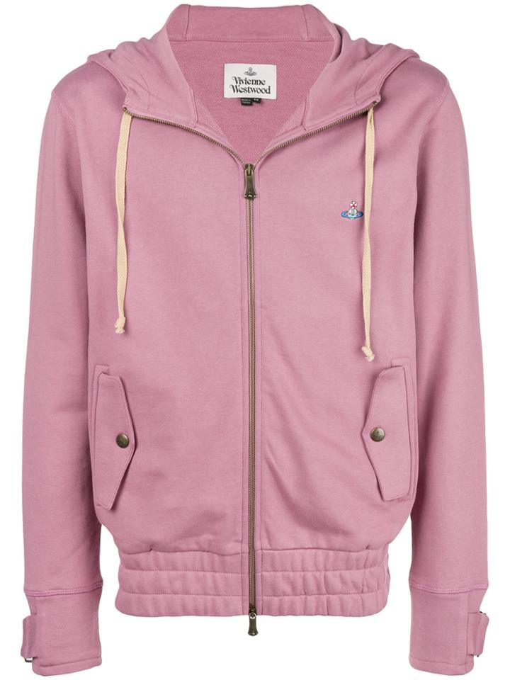 Vivienne Westwood Hooded Logo Jacket - Pink & Purple