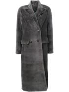 Liska Double-breasted Coat - Grey