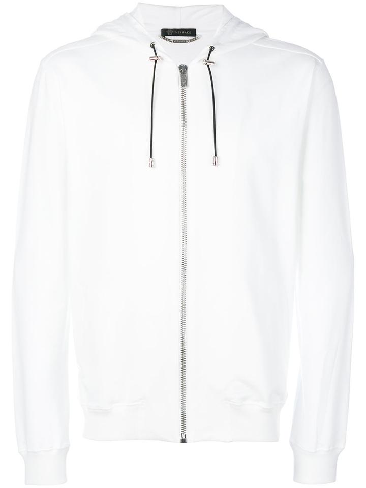 Versace - Medusa Back Detail Hoodie - Men - Cotton/spandex/elastane - L, White, Cotton/spandex/elastane
