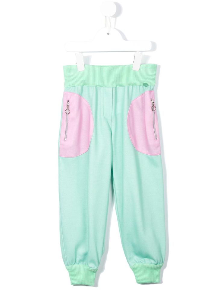 Valmax Kids - Contrast Panel Trousers - Kids - Cotton/polyester - 4 Yrs, Green