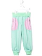 Valmax Kids - Contrast Panel Trousers - Kids - Cotton/polyester - 4 Yrs, Green
