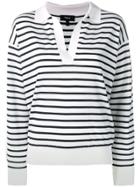 Theory Striped Knitted Top - White