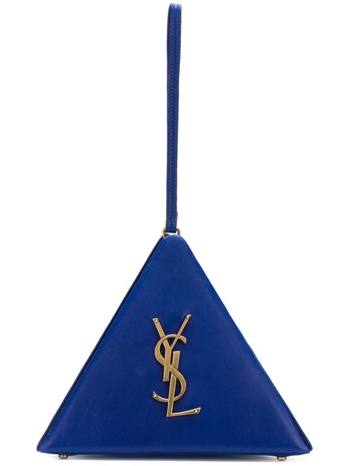 Saint Laurent Monogram Triangle Bag - Blue